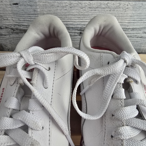 PUMA Carina Crystal Pink White Leather Sneakers 373776-02 Size Womens 8.5 - Picture 7 of 10